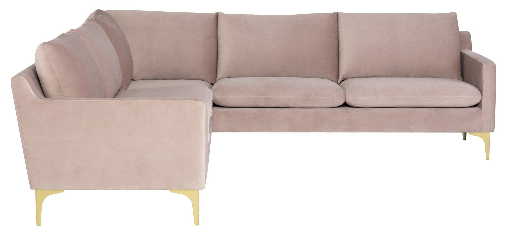 Nuevo Anders Blush Sectional Sofa