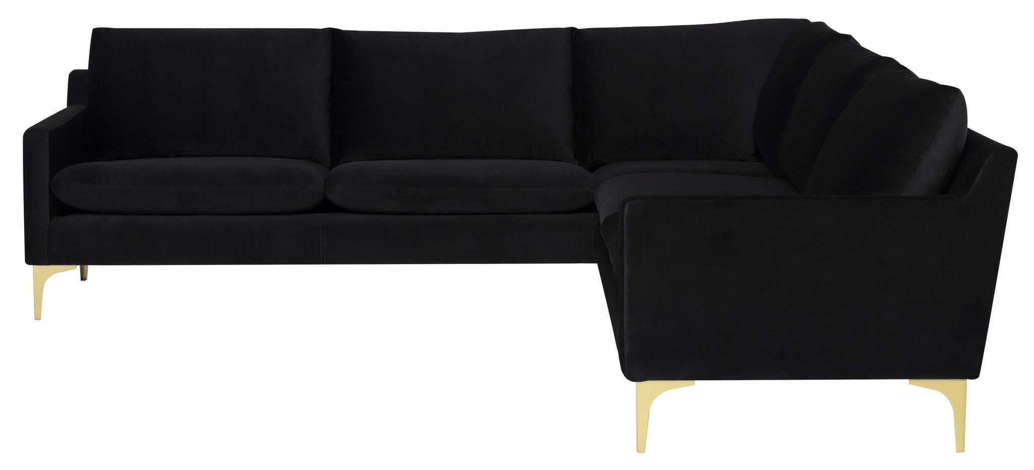 Nuevo Anders Black Sectional Sofa