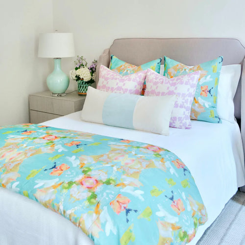 Laura Park Stained Glass Turquoise Bedding Collection