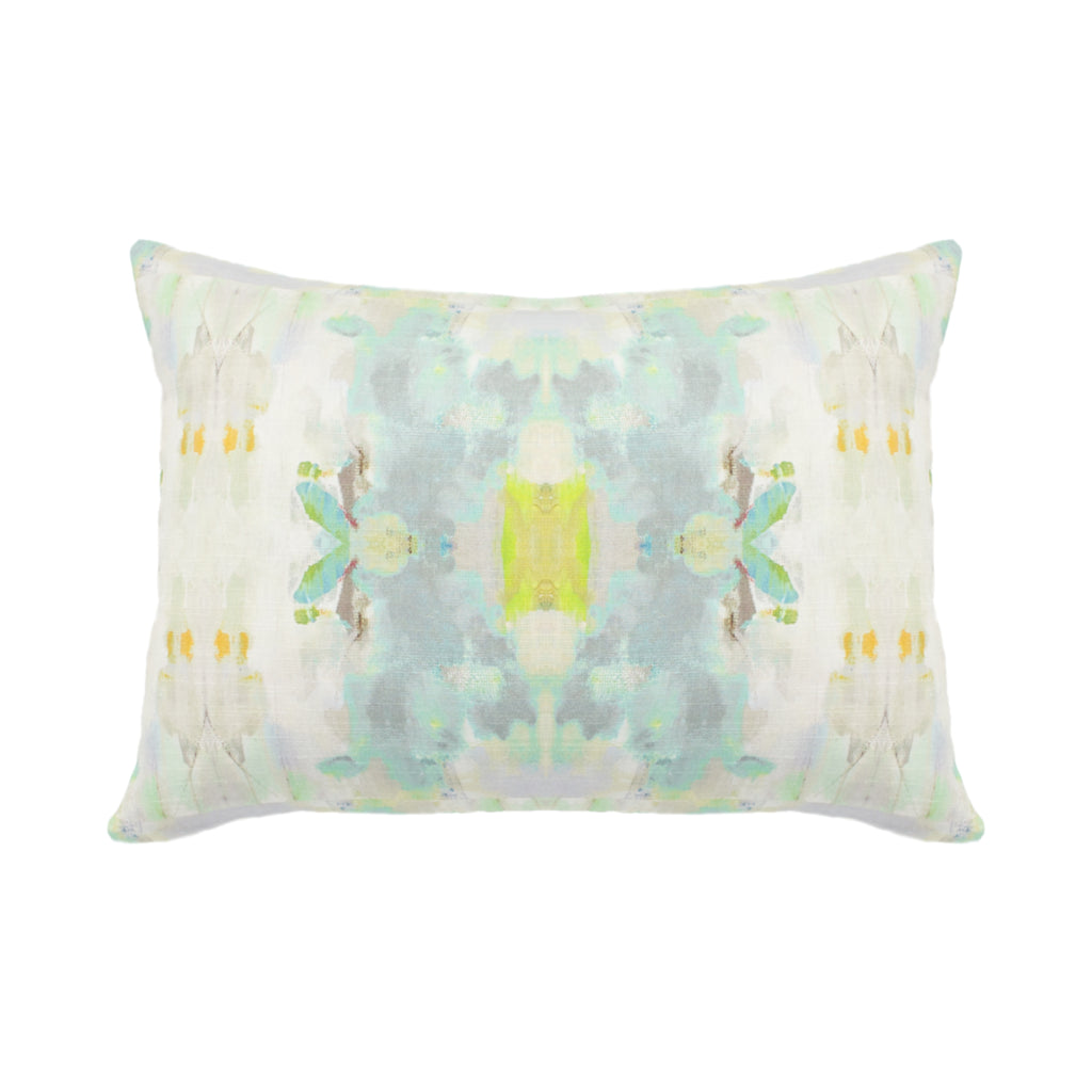 Laura Park Coral Bay Green Linen Cotton Pillow