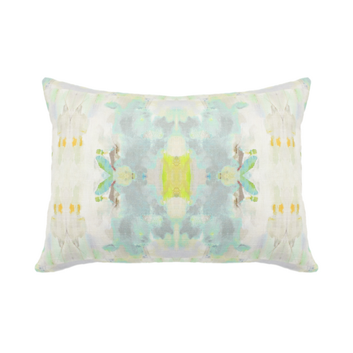 Laura Park Coral Bay Green Linen Cotton Pillow