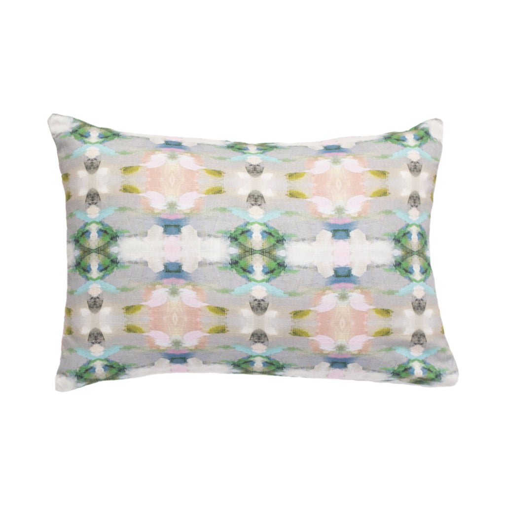 Laura Park Indigo Girl Green Linen Cotton Pillow