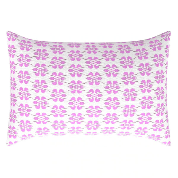Laura Park Clover Pink Linen Cotton Pillow