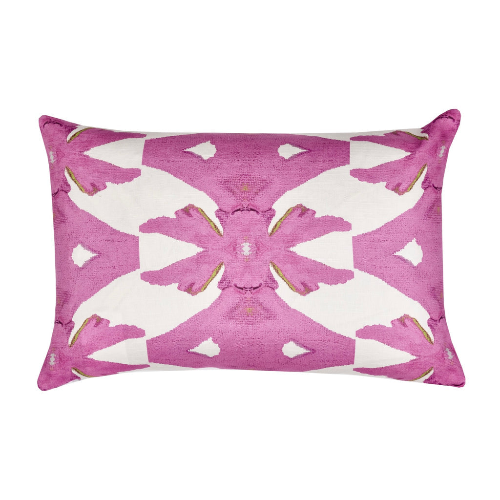 Palm Pink Linen Cotton Pillow by Laura Park