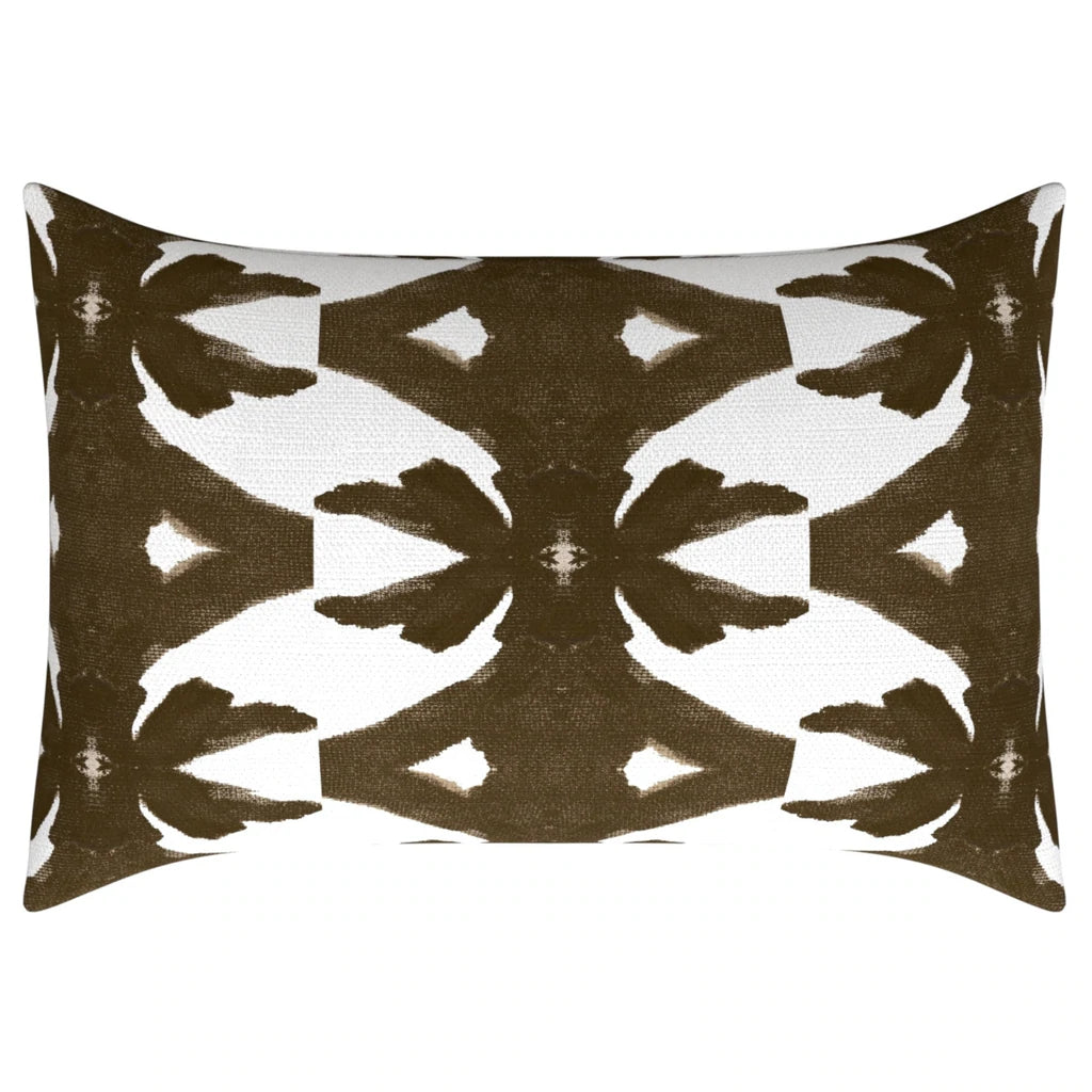 Laura Park Palm Cocoa Linen Cotton Pillow