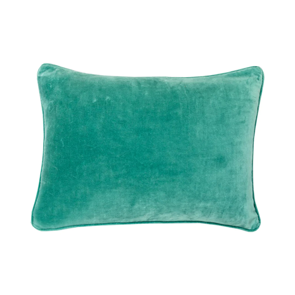 Laura Park Teal Blue Velvet Pillow