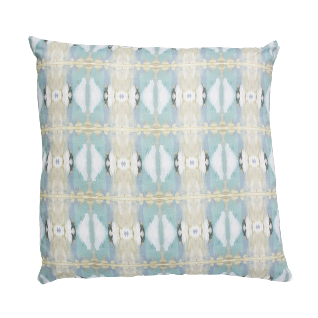 Laura Park Little Chapel Light Blue Linen Cotton Pillow