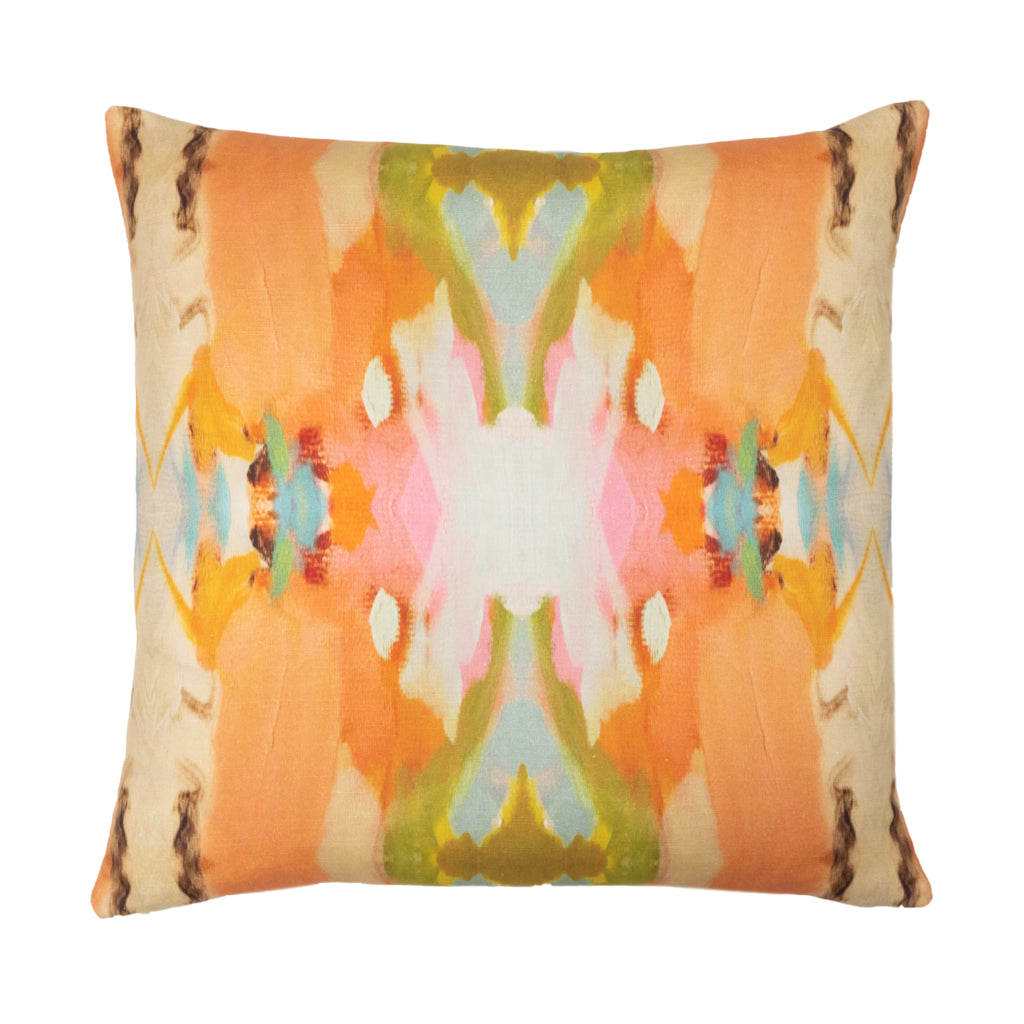 Laura Park Under the Sea Orange Linen Cotton Pillow