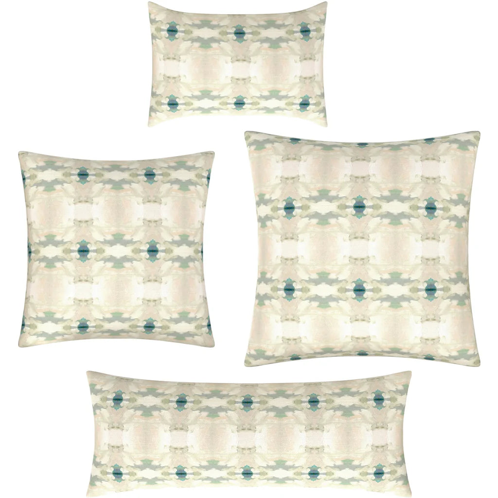 Coral Bay Pale Blue Linen Cotton Pillow