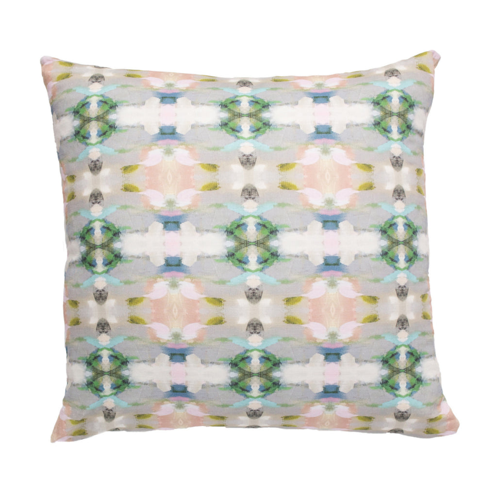 Laura Park Indigo Girl Green Linen Cotton Pillow