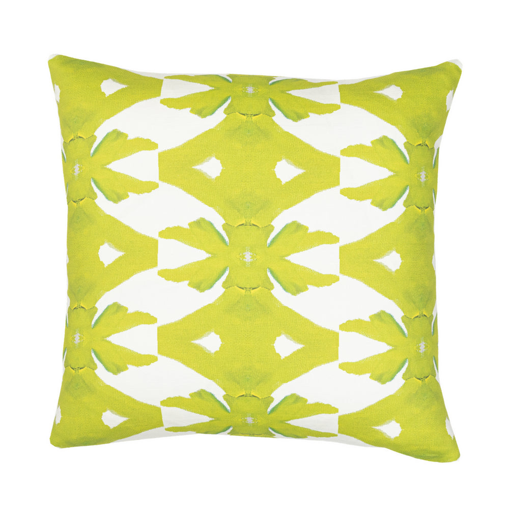 Palm Green Linen Cotton Pillow by Laura Park
