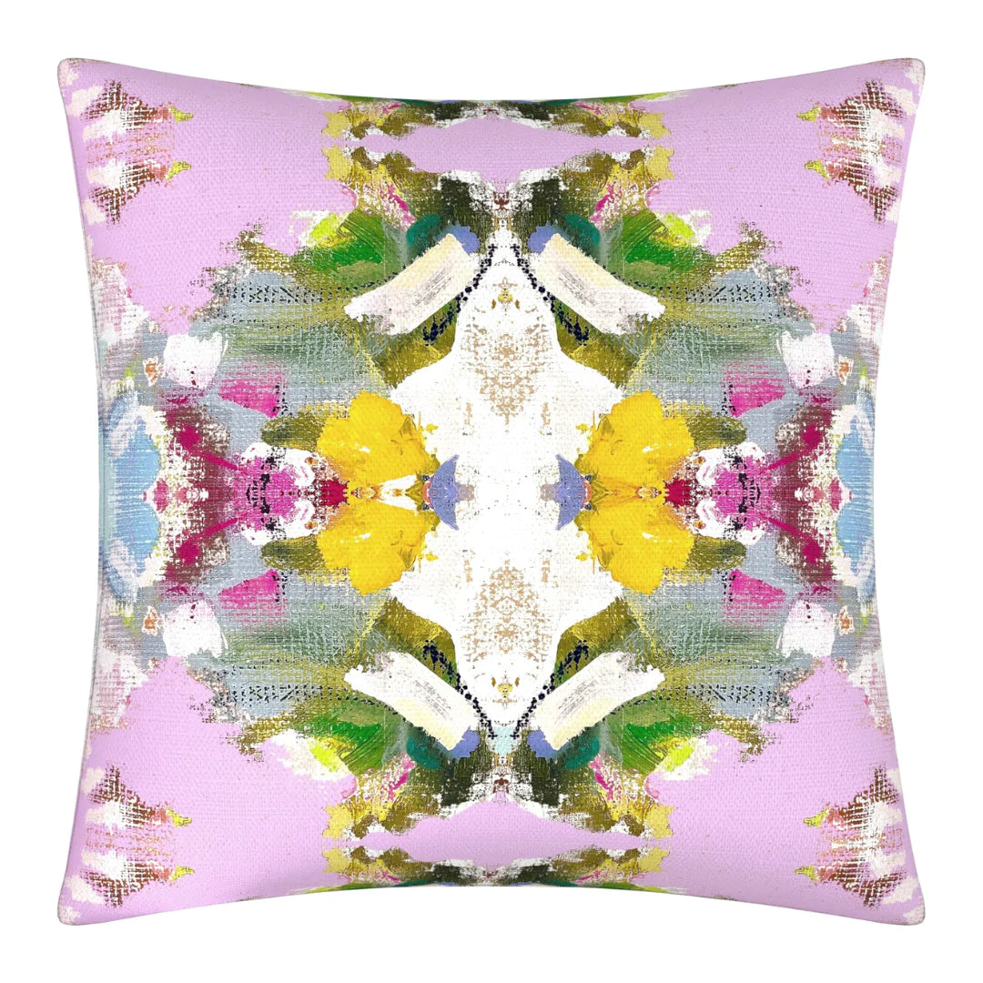 Laura Park Poppy Pink Linen Cotton Pillow