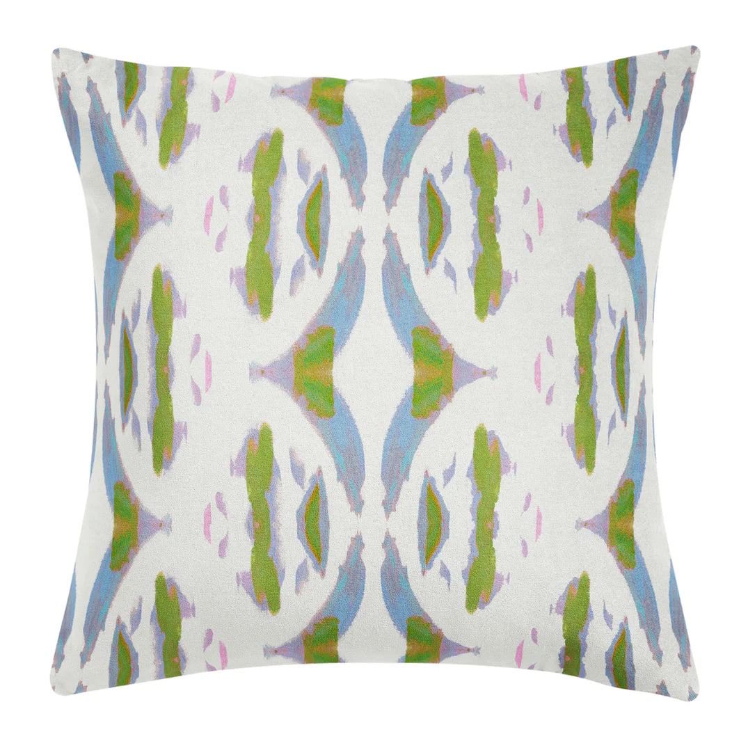 Laura Park Tea Time Violet Linen Cotton Pillow