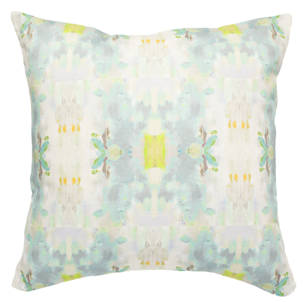 Laura Park Coral Bay Green Linen Cotton Pillow