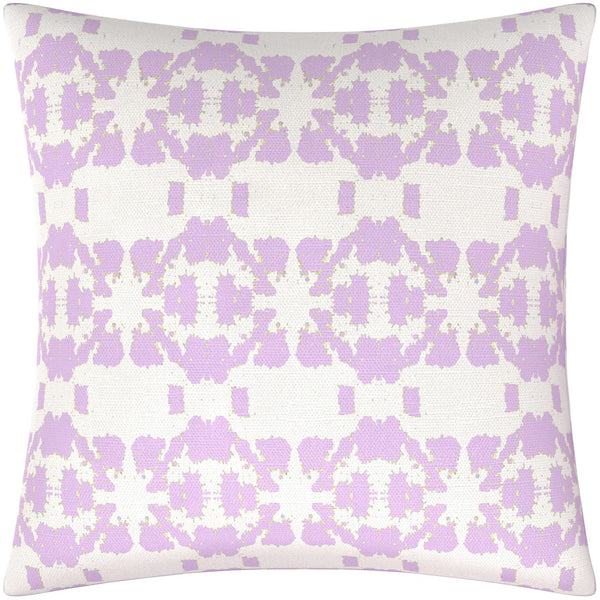 Mosaic Lavender Linen Cotton Pillow by Laura Park