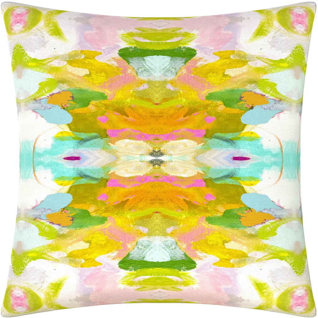 Palm Beach Linen Cotton Pillow by Laura Park