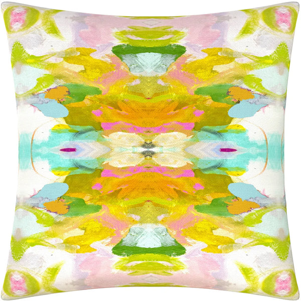 Palm Beach Linen Cotton Pillow by Laura Park