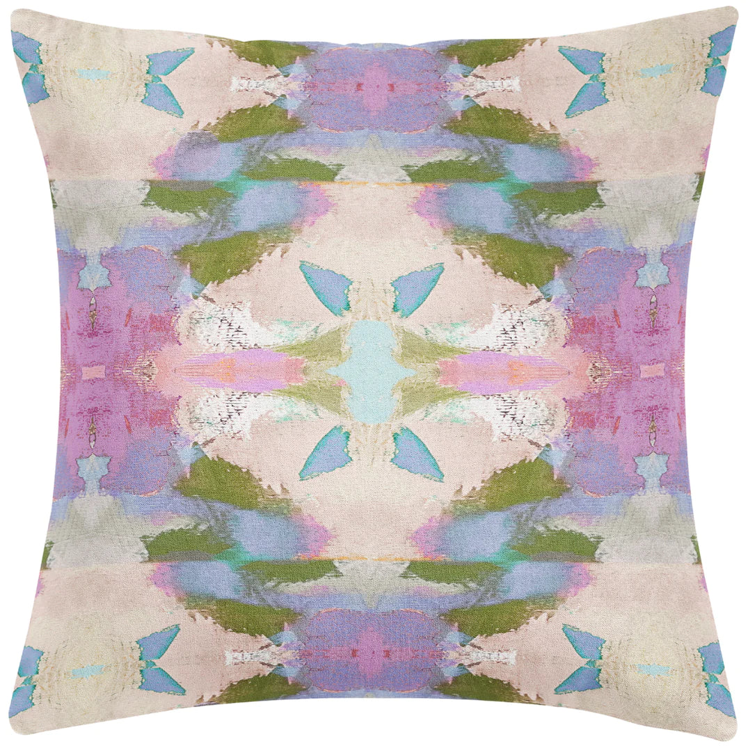 Laura Park Begonia Violet Linen Cotton Pillow