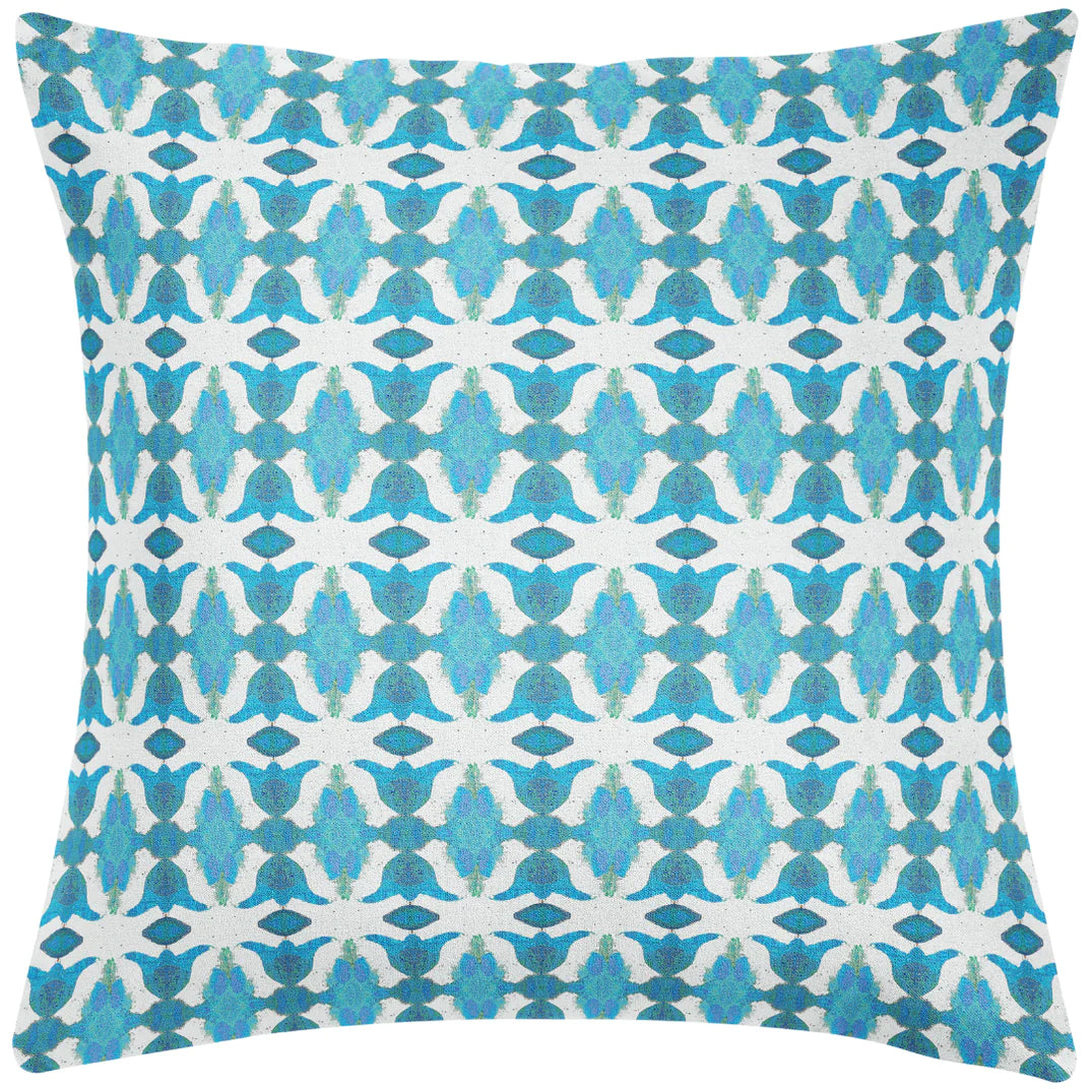 Laura Park Spice Market Blue Linen Cotton Pillow