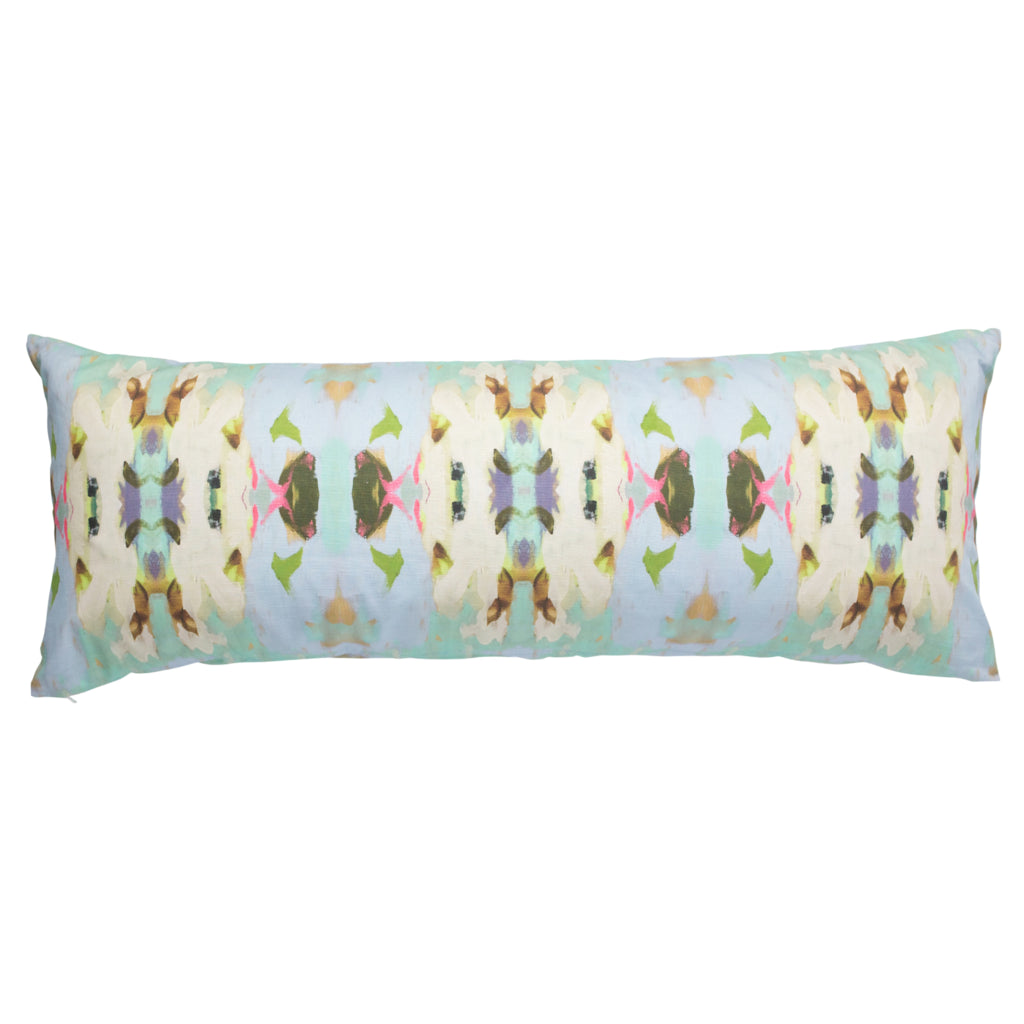 Laura Park Summer Garden Light Blue Linen Cotton Pillow
