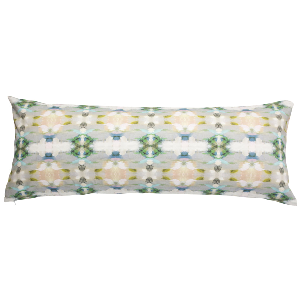 Laura Park Indigo Girl Green Linen Cotton Pillow