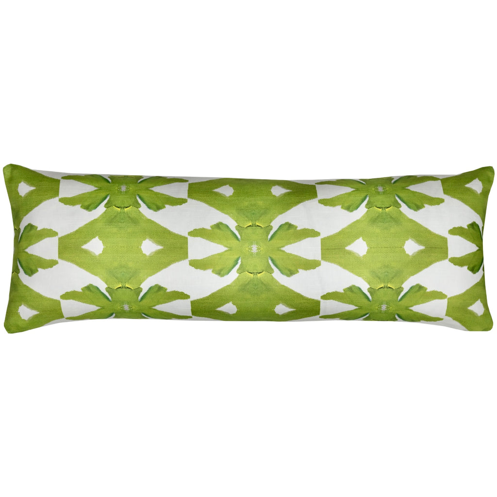 Palm Green Linen Cotton Pillow by Laura Park