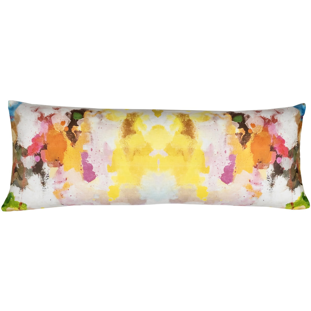Flower Child Linen Cotton Pillow by Laura Park