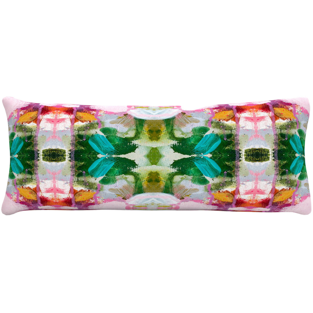 Laura Park Namaste Pink Linen Cotton Pillow