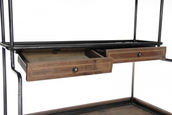 Zentique Obert Cabinet Dark Weathered Brown