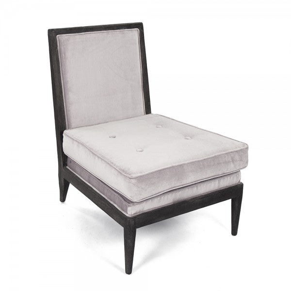 Zentique Lorain Lounge Chair Light Grey Polyester Viscose