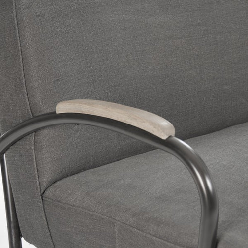 Zentique Latium 3 Seat Sofa Charcoal Linen