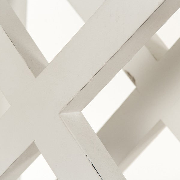 Zentique Arthur Dining Table Natural Top, Distressed White Legs