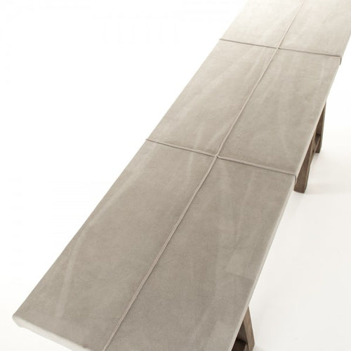 Zentique Doux Wall Table Light Grey Suede Leather