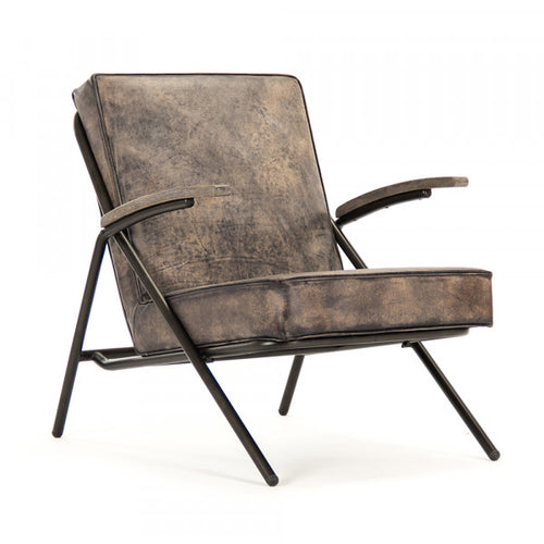 Zentique Lucas Lounge Chair Brown Leather