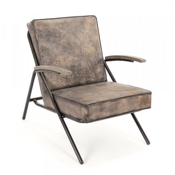 Zentique Lucas Lounge Chair Brown Leather