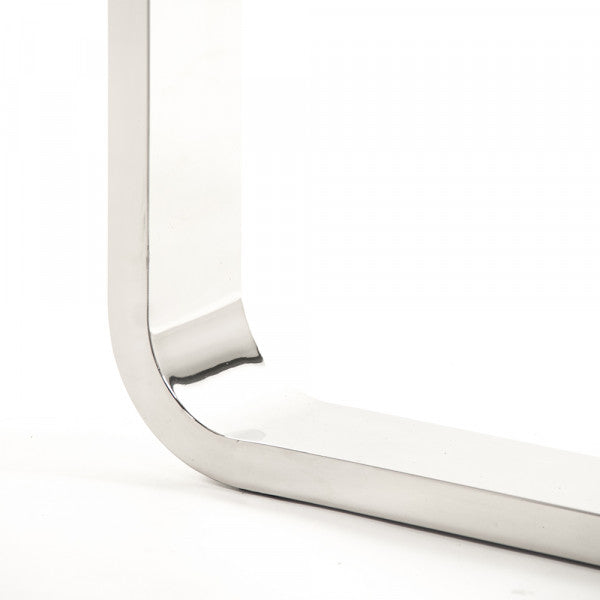 Zentique Eclat Dining Table Dark Brown, Chrome