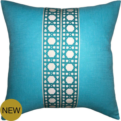 Hearst Turquoise Pillow by Square Feathers