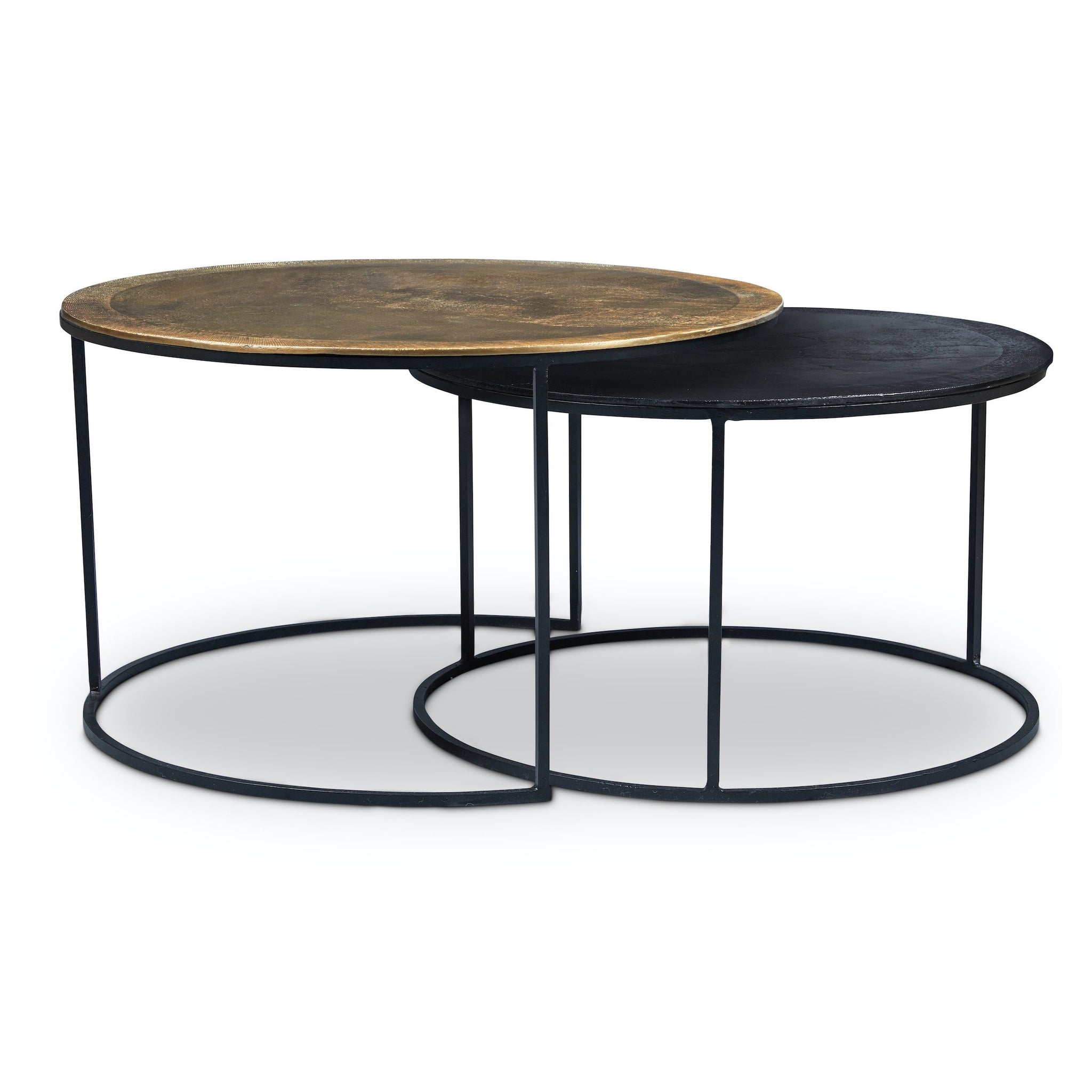 Urbia Mandala Coffee Table in Brass (Set of 2)