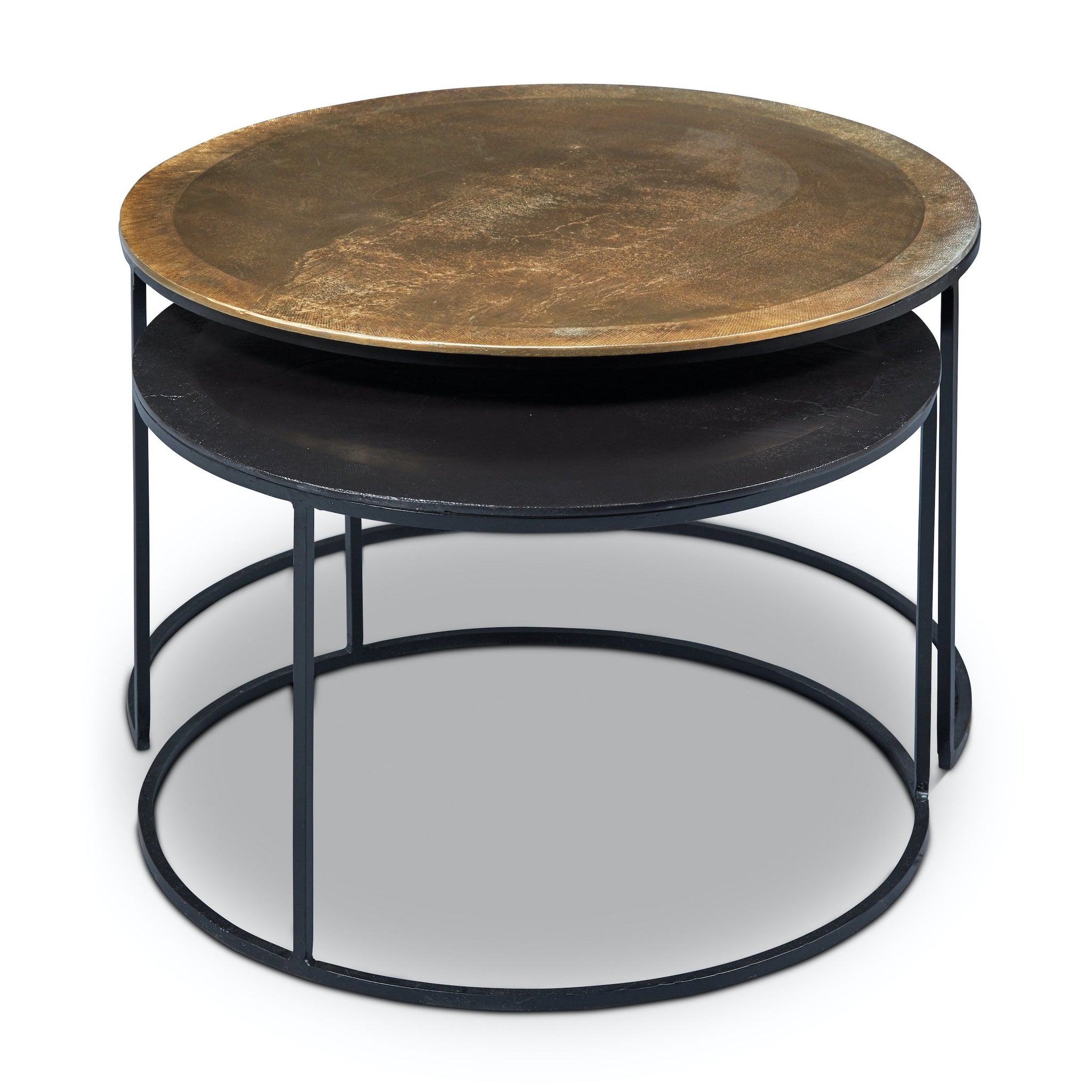 Urbia Mandala Coffee Table in Brass (Set of 2)