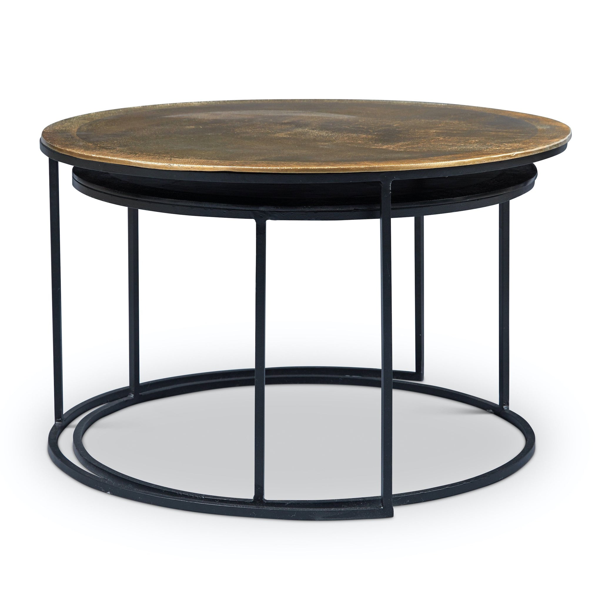 Urbia Mandala Coffee Table in Brass (Set of 2)