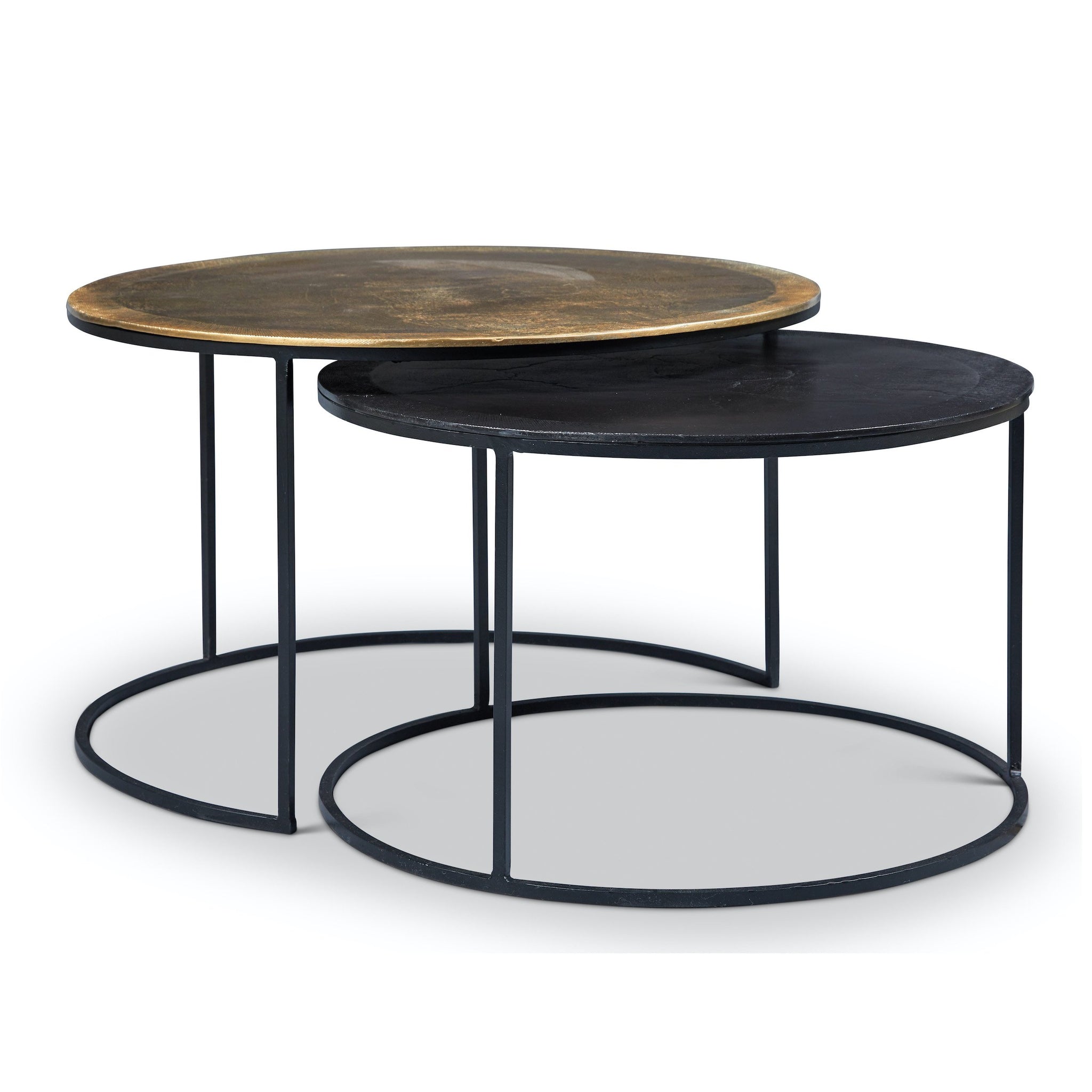 Urbia Mandala Coffee Table in Brass (Set of 2)