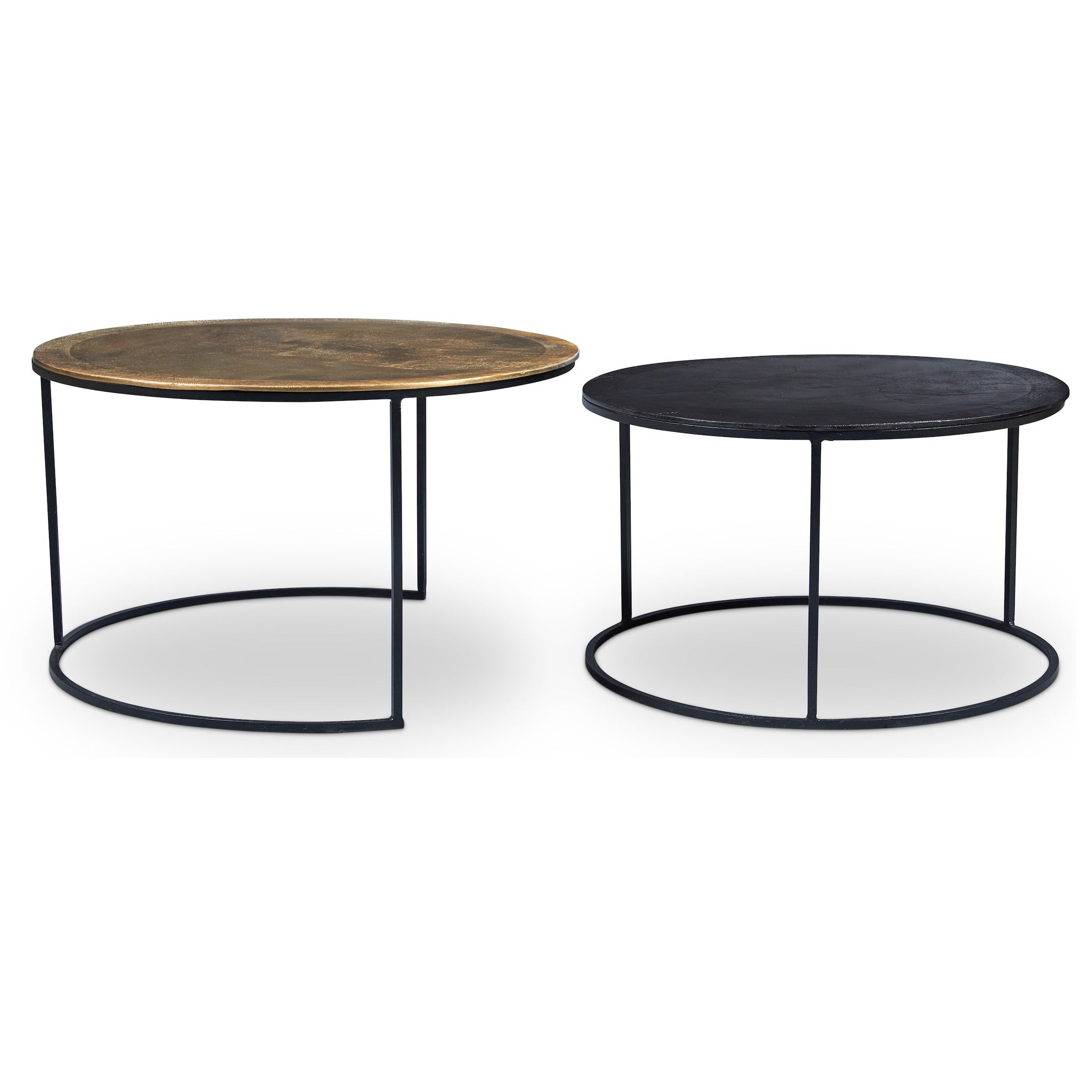 Urbia Mandala Coffee Table in Brass (Set of 2)