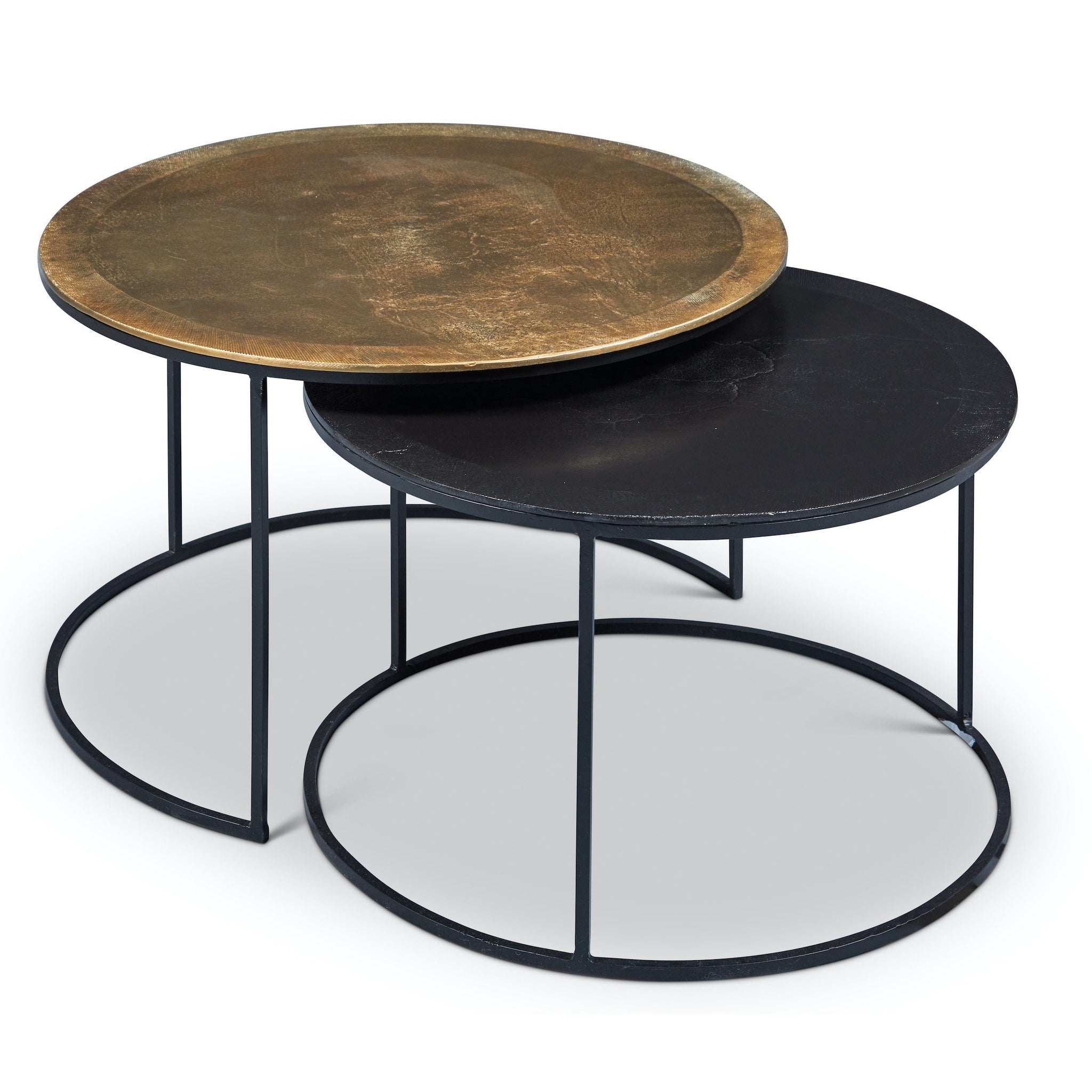 Urbia Mandala Coffee Table in Brass (Set of 2)