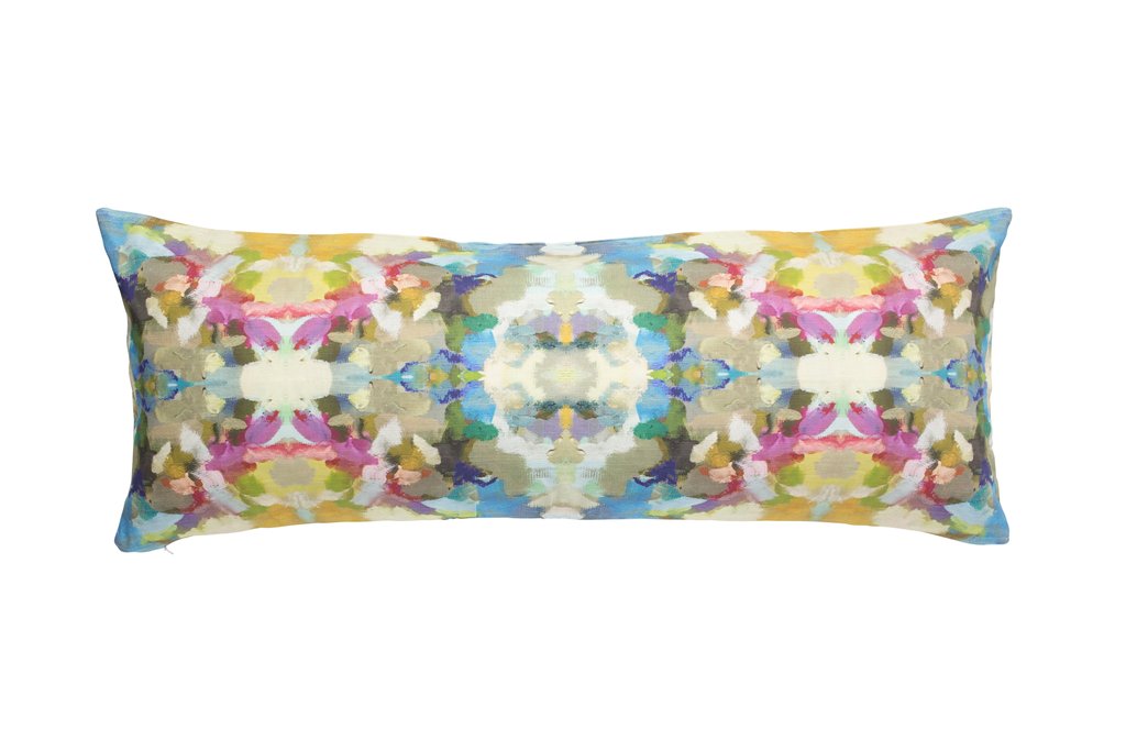 Laura Park Indigo Girl Blue Linen Cotton Pillow