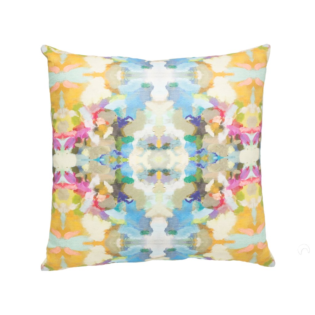 Laura Park Indigo Girl Blue Linen Cotton Pillow