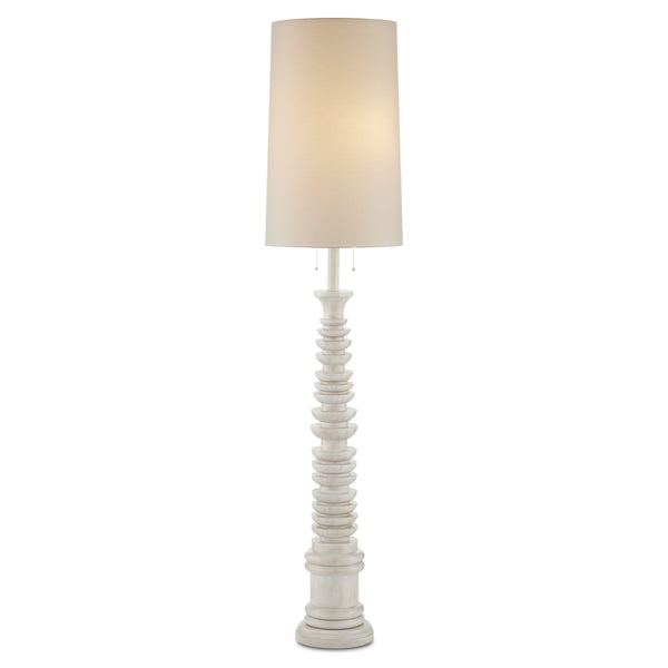Phyllis Morris For  Currey And Company Malayan White Floor Lamp