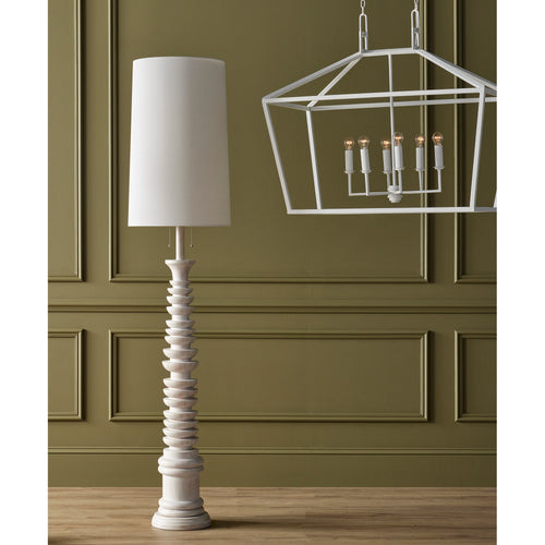 Phyllis Morris For  Currey And Company Malayan White Floor Lamp