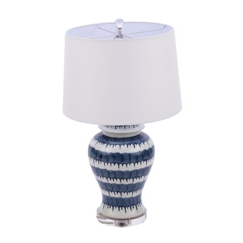 Blue & White Drip Table Lamp by Legend of Asia