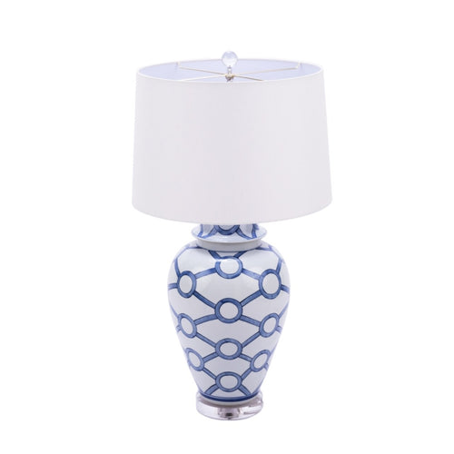 Blue and White Crossing Circle Lamp, Legend of Asia