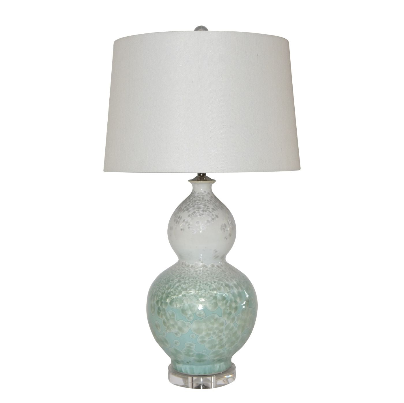 White Green Crystal Shell Gourd Vase Lamp By Legends Of Asia